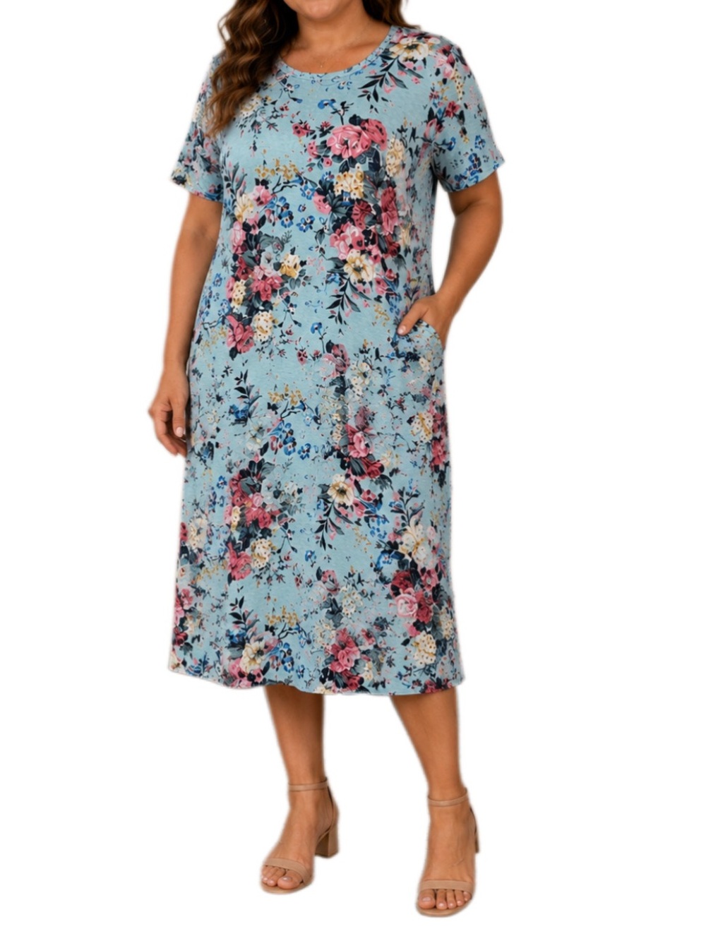 Women’s lightweight polyester Floral Print Swing Dress Size IX